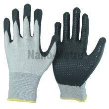 NMSAFETY gants de travail enduits nitrile en coton et nylon mélangés